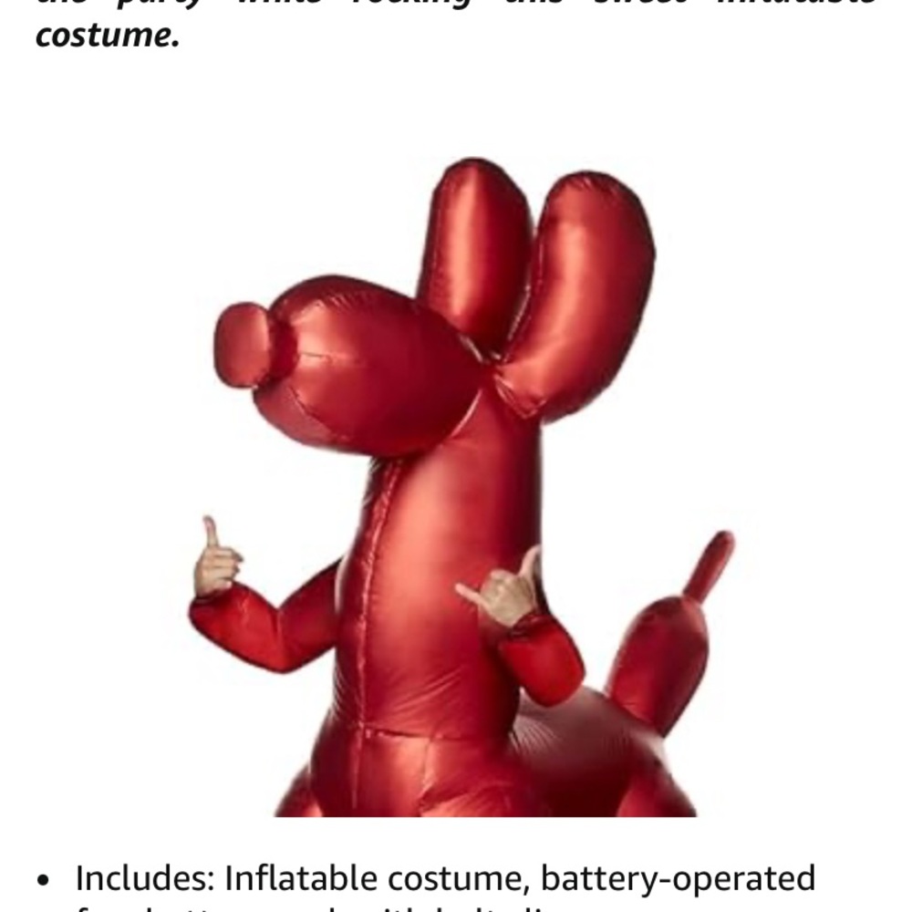Red Inflatable Balloon Dog Costume